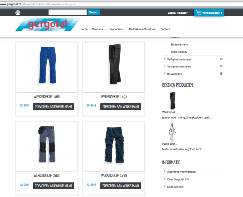 Webshop Gergotal Ulft